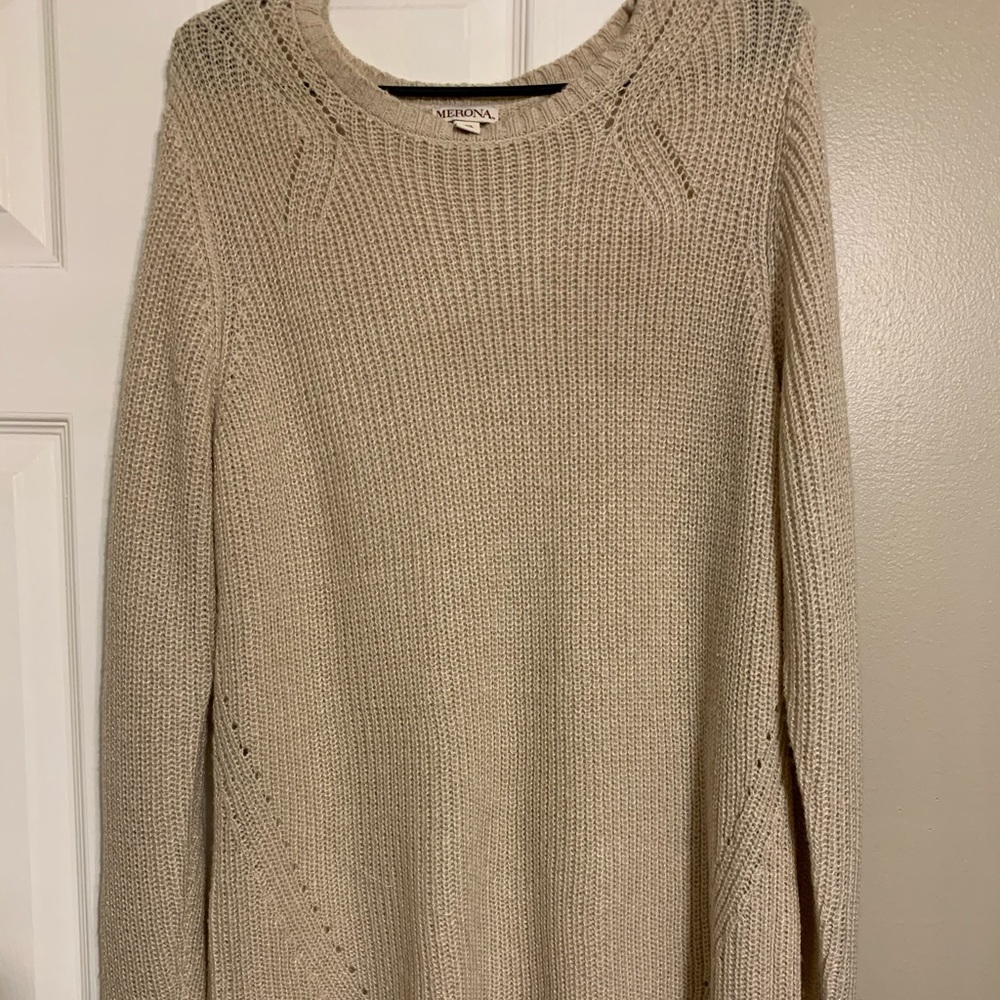 Long sweater, so comfy!